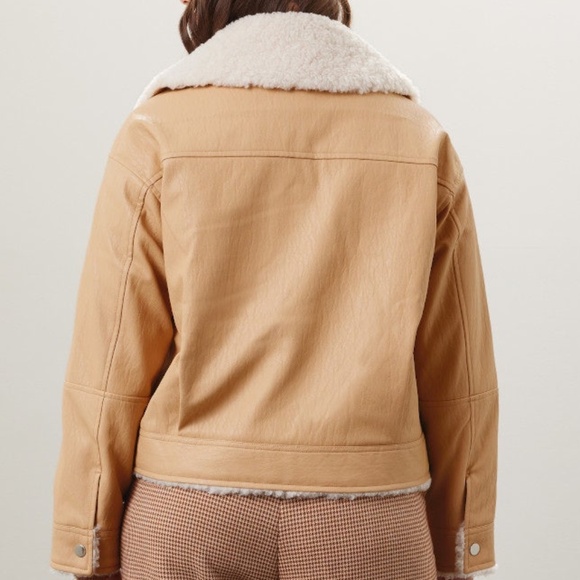 Derek Lam Collective Oversized Shearling Jacket, M - Picture 3 of 11